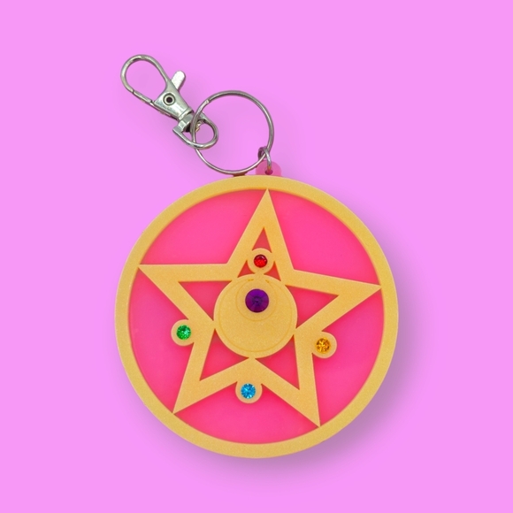 Sailor Moon Crystal Star Key Chain - Picture 1 of 5